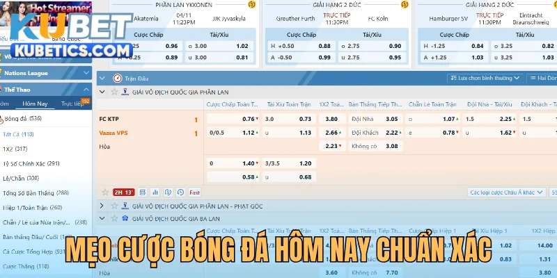 Tham khảo mẹo cược bóng đá hôm nay chuẩn xác